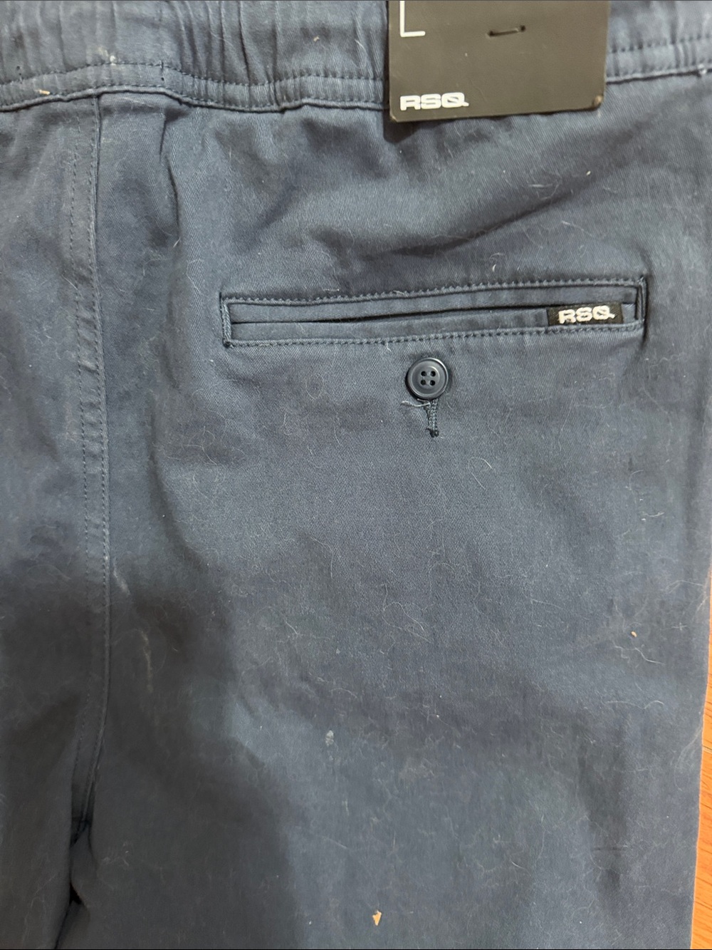 🆕RSQ Men's Dark Navy Blue Side Pocket Drawstring Cotton Joggers::NWT:: - Picture 6 of 7